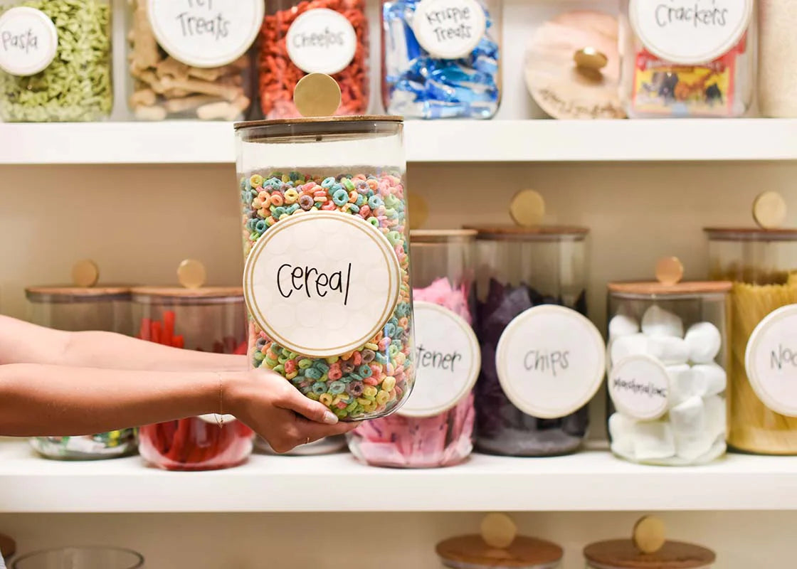 WOODEN LID HAPPY EVERYTHING GLASS JAR