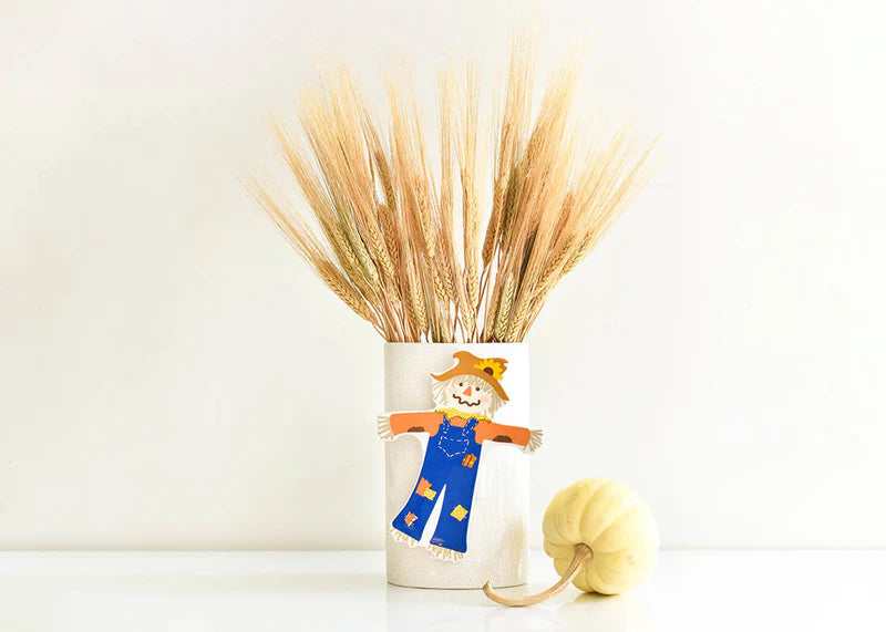 White Small Dot Big Oval Vase