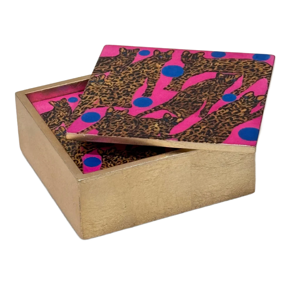 Coaster Box with 4 Coasters