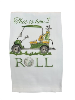 This Is How I Roll Golf Tea Towel
