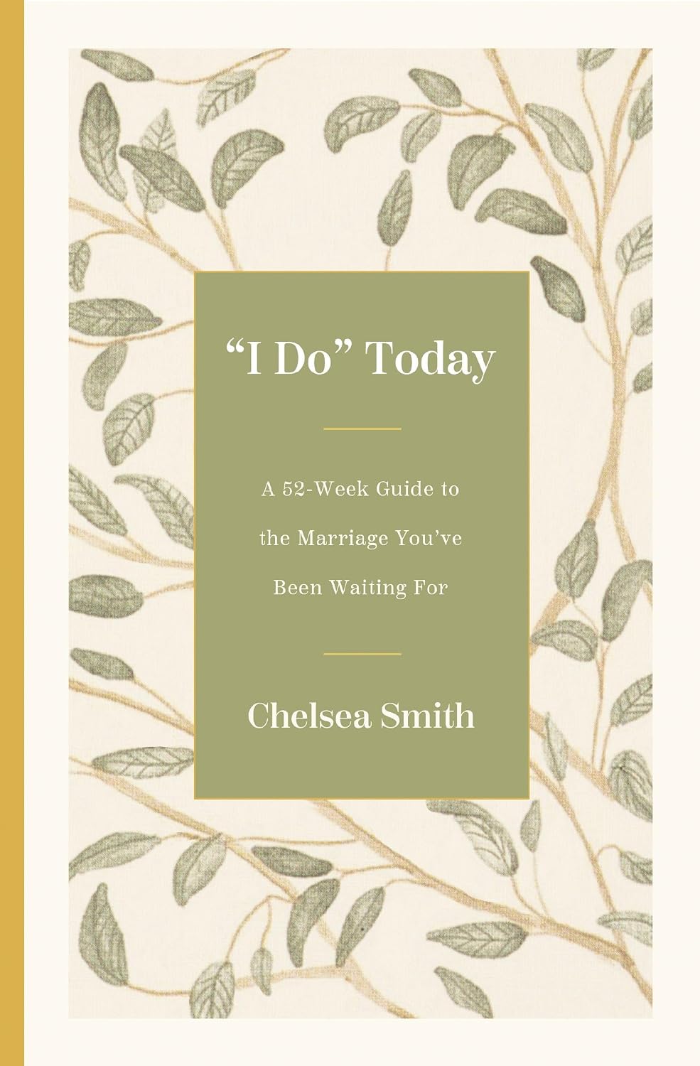 Book cover with green text on a leaf-patterned background