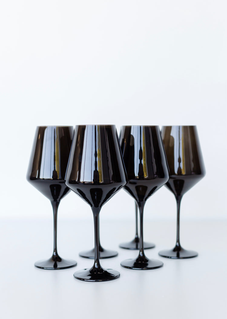 Estelle Colored Wine Stemware {Black}_Single