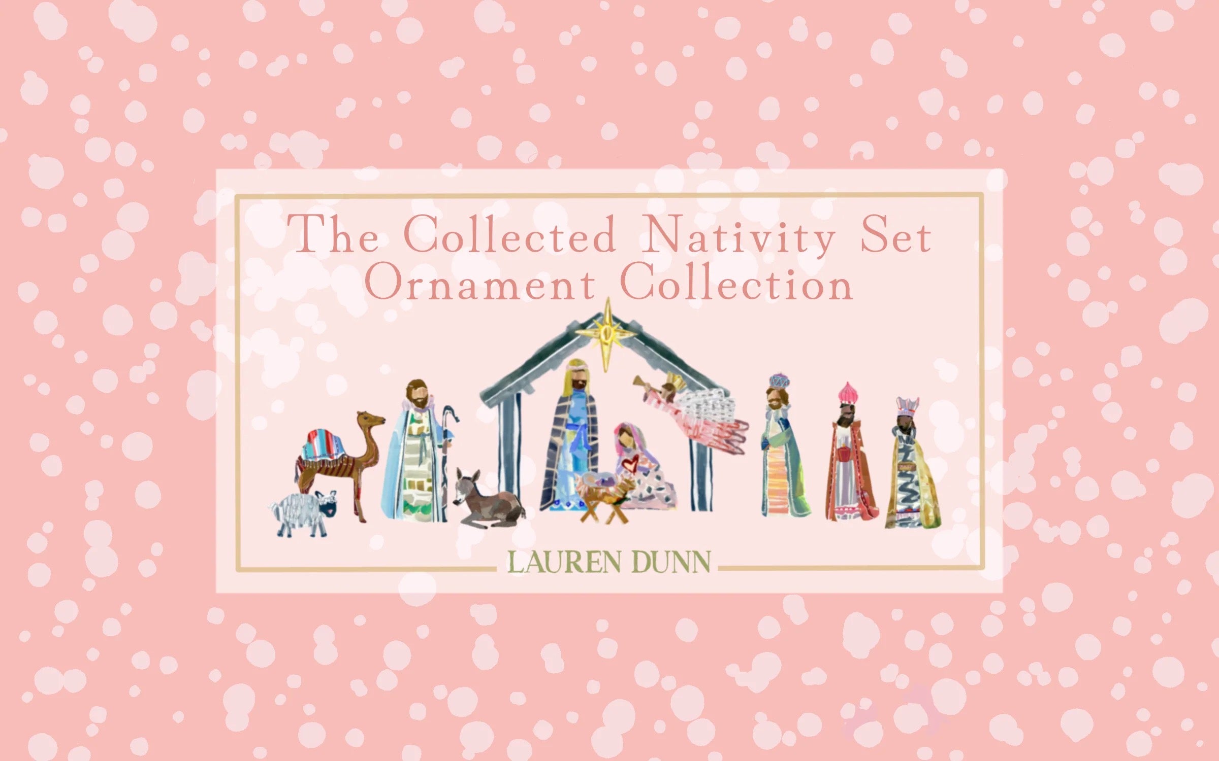 The Collected Nativity Ornament Set + Acrylic Display Tree