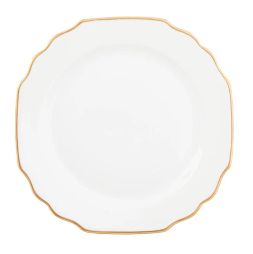 Ultra-White Georgian Gold Bread and Butter Plate