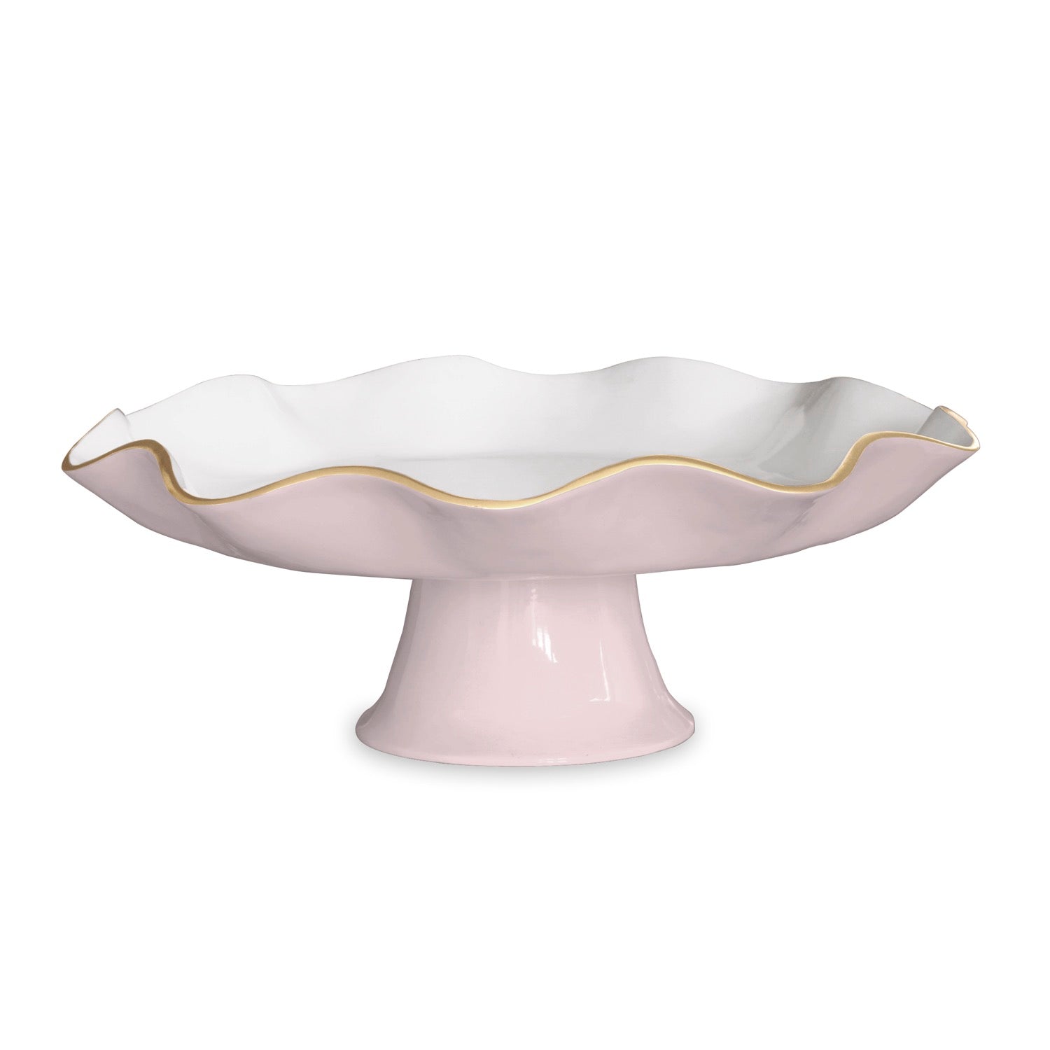 ENCANTO Carola Pedestal Cake Plate (Camellia and White)