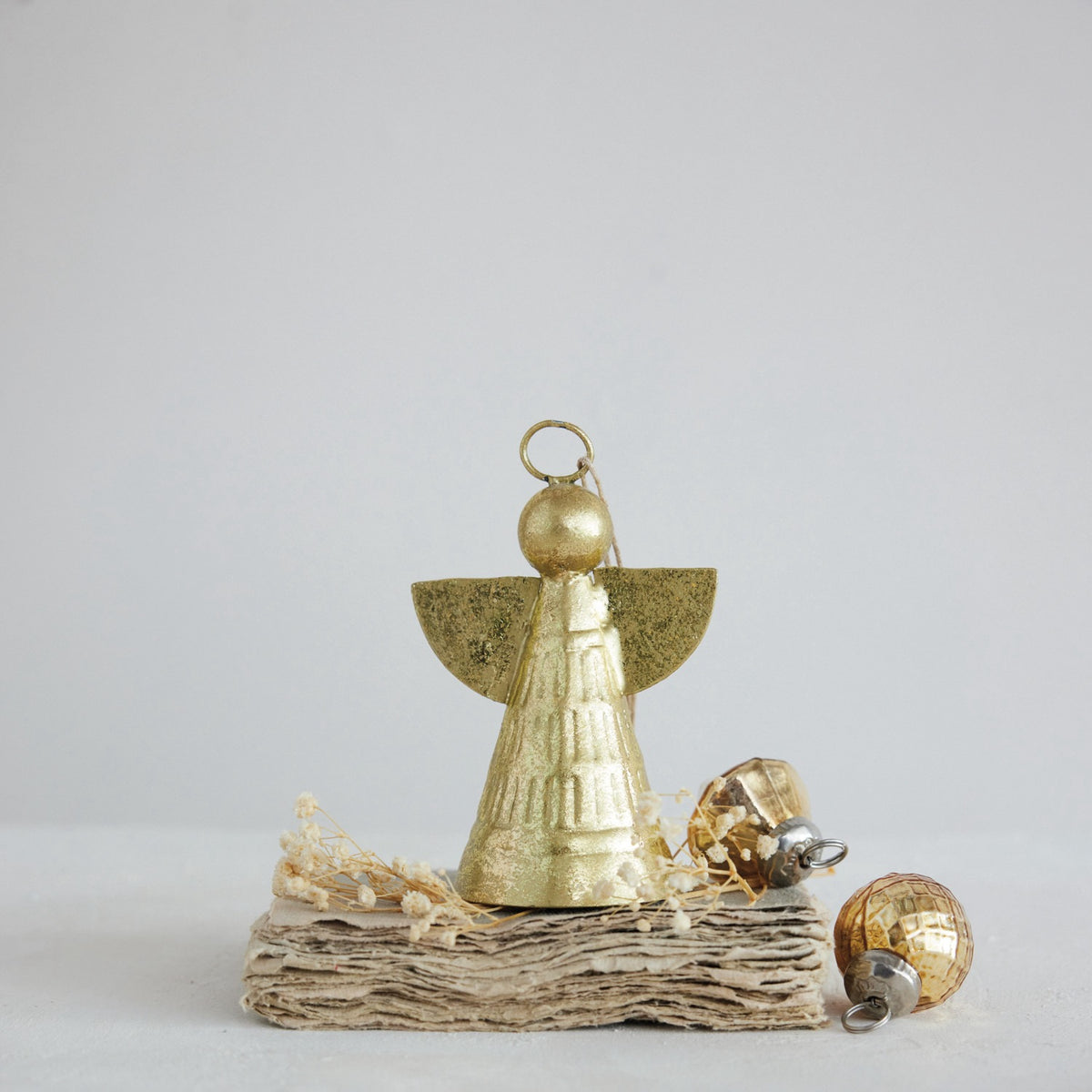 Gold Metal Angel Ornament