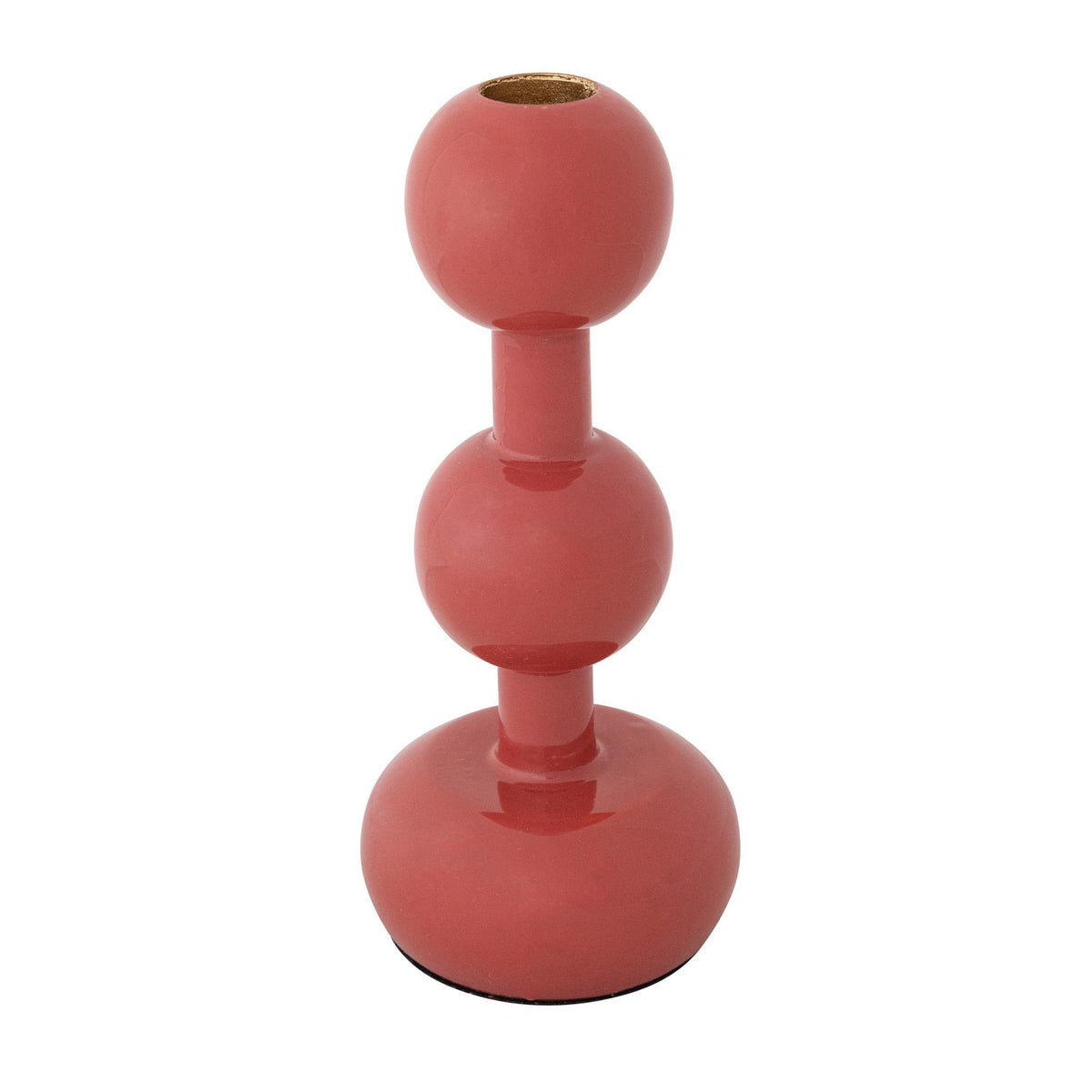 Berry Enameled Metal Ball Taper Holder