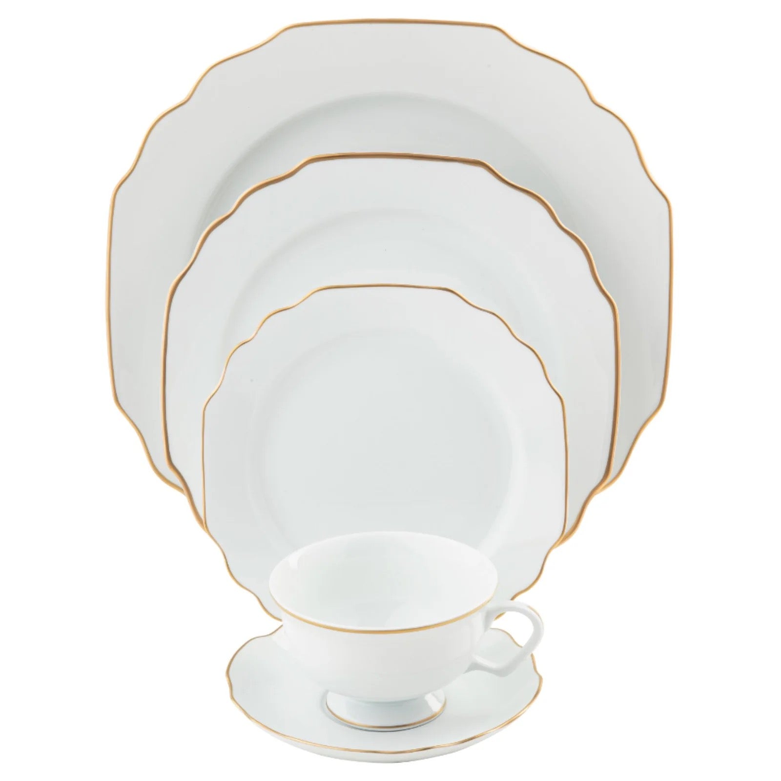 Ultra-White Georgian Gold Dinner