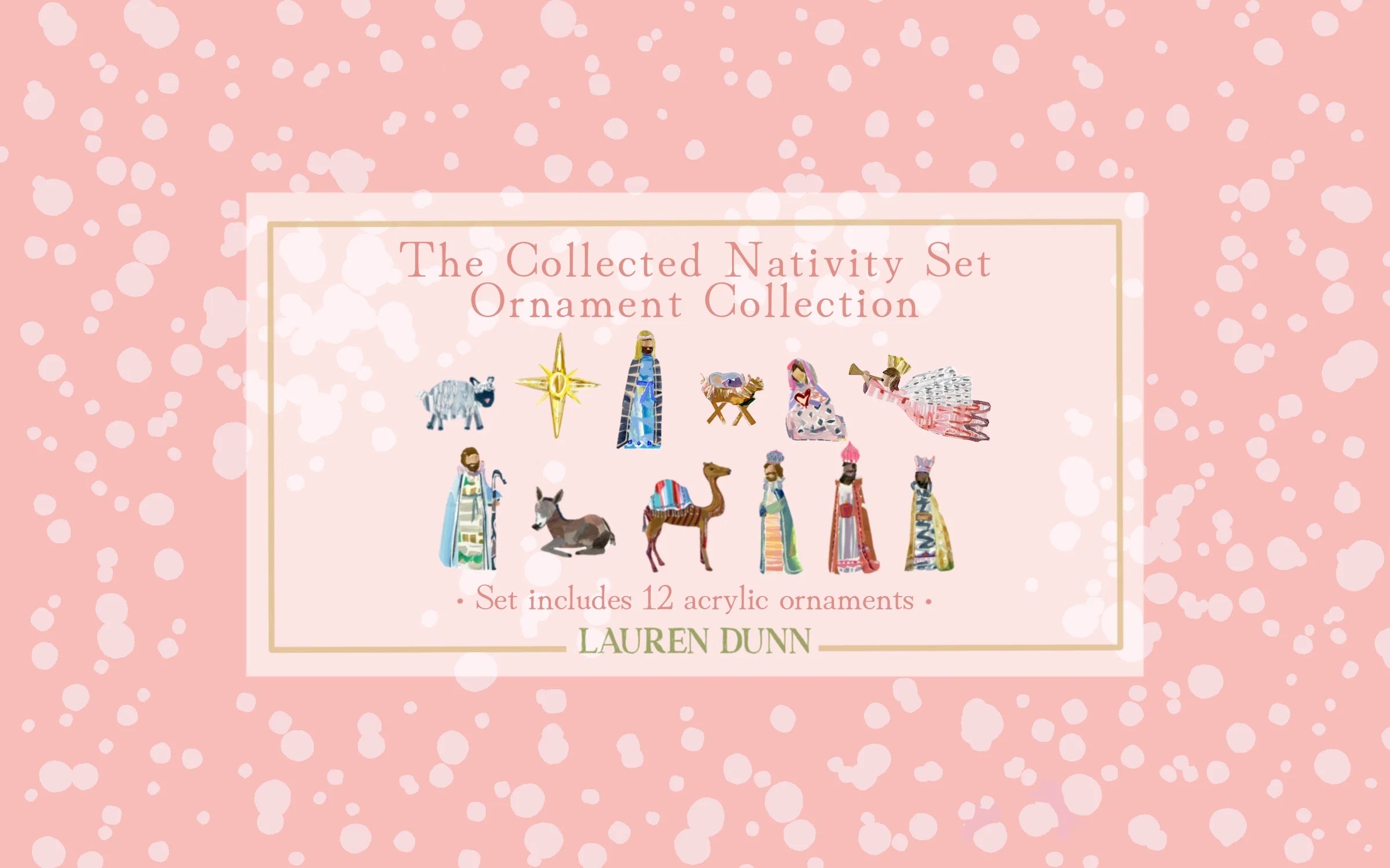 The Collected Nativity Ornament Set + Acrylic Display Tree