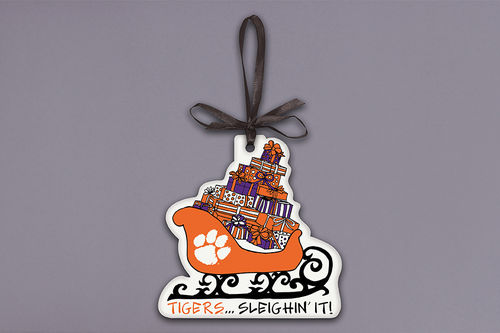 Clemson Sleighin It Ornament