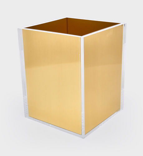 Lucite Waste Basket - Gold