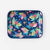 Tobacco Leaf "Enamel" Tray, Melamine, 14"x 11"