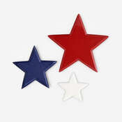 Star Plate, Set/3, Metal, 5.5",7.5",10.5"