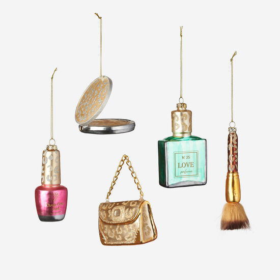 Leopard Print Gold Purse Ornament