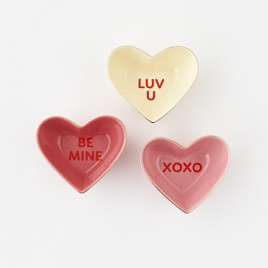 "Luv U" Conversation Heart Candy Dish