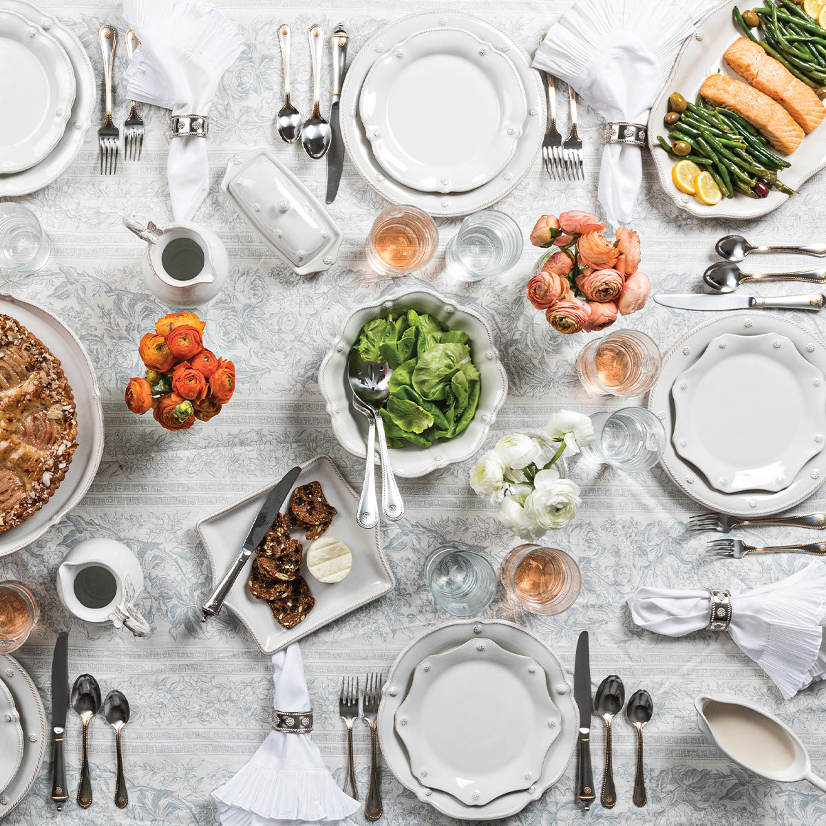 Berry & Thread Whitewash Scallop Dessert/Salad Plate