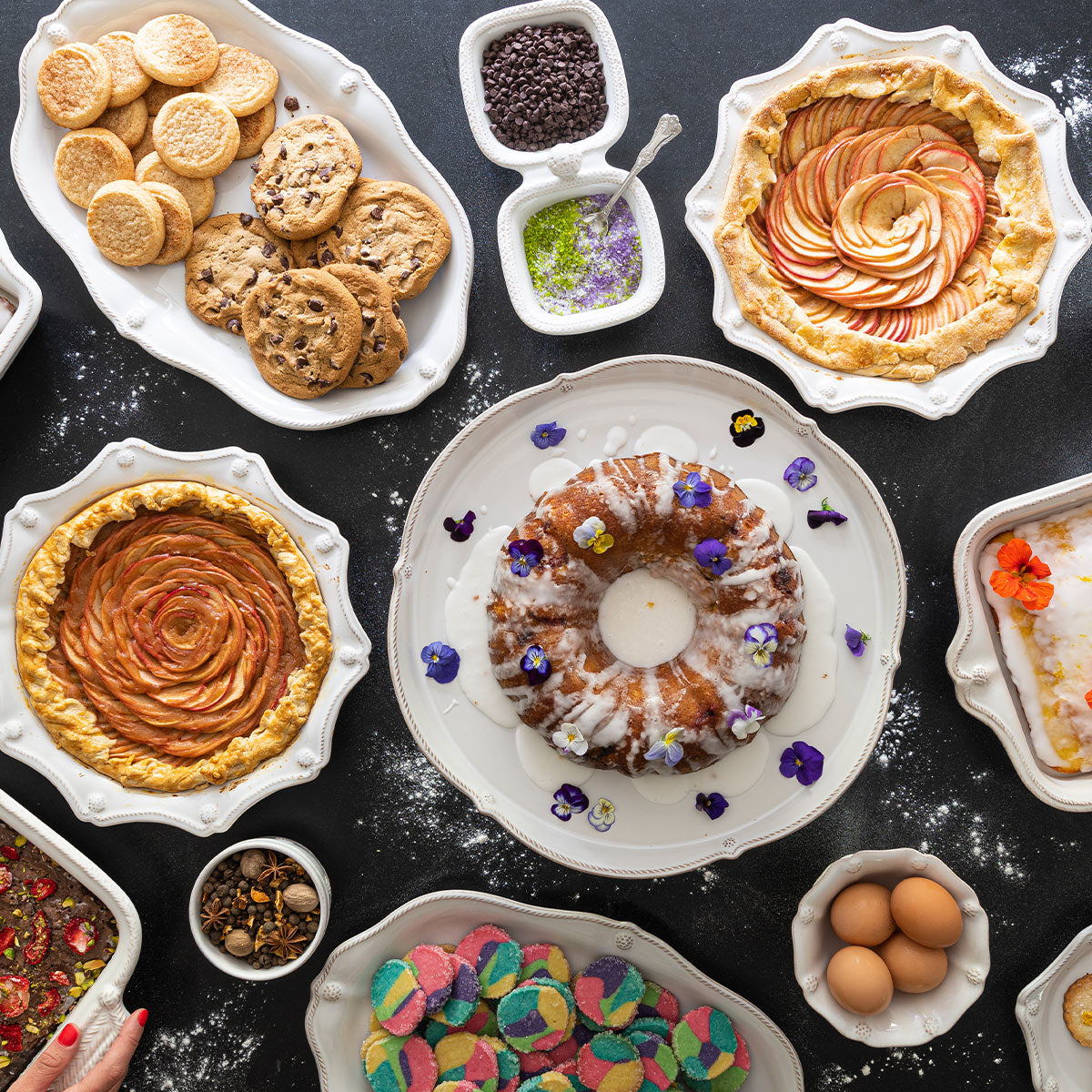 Berry & Thread Whitewash Hostess Tray