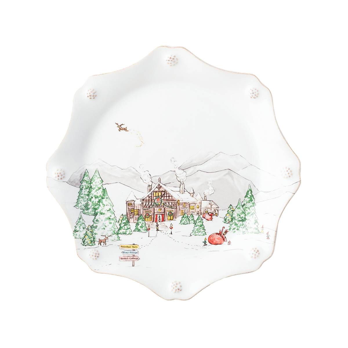 Berry & Thread North Pole Dessert/Salad Plate Assorted | Set of 4