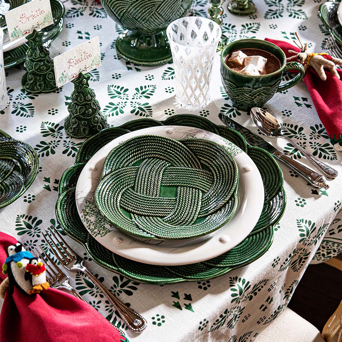 Le Panier Mystic Knot Charger/Platter - Basil