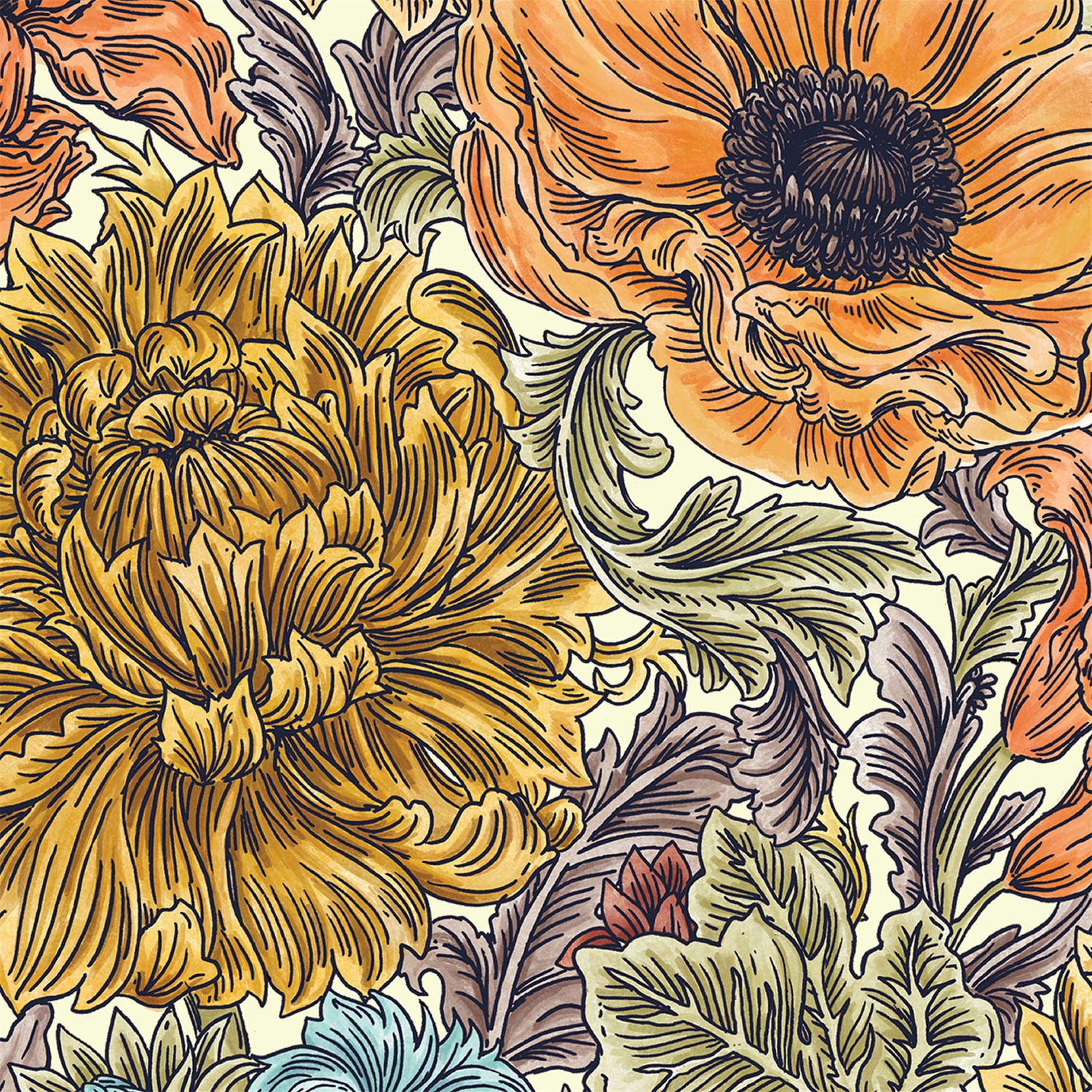 Autumn Acanthus Napkin
