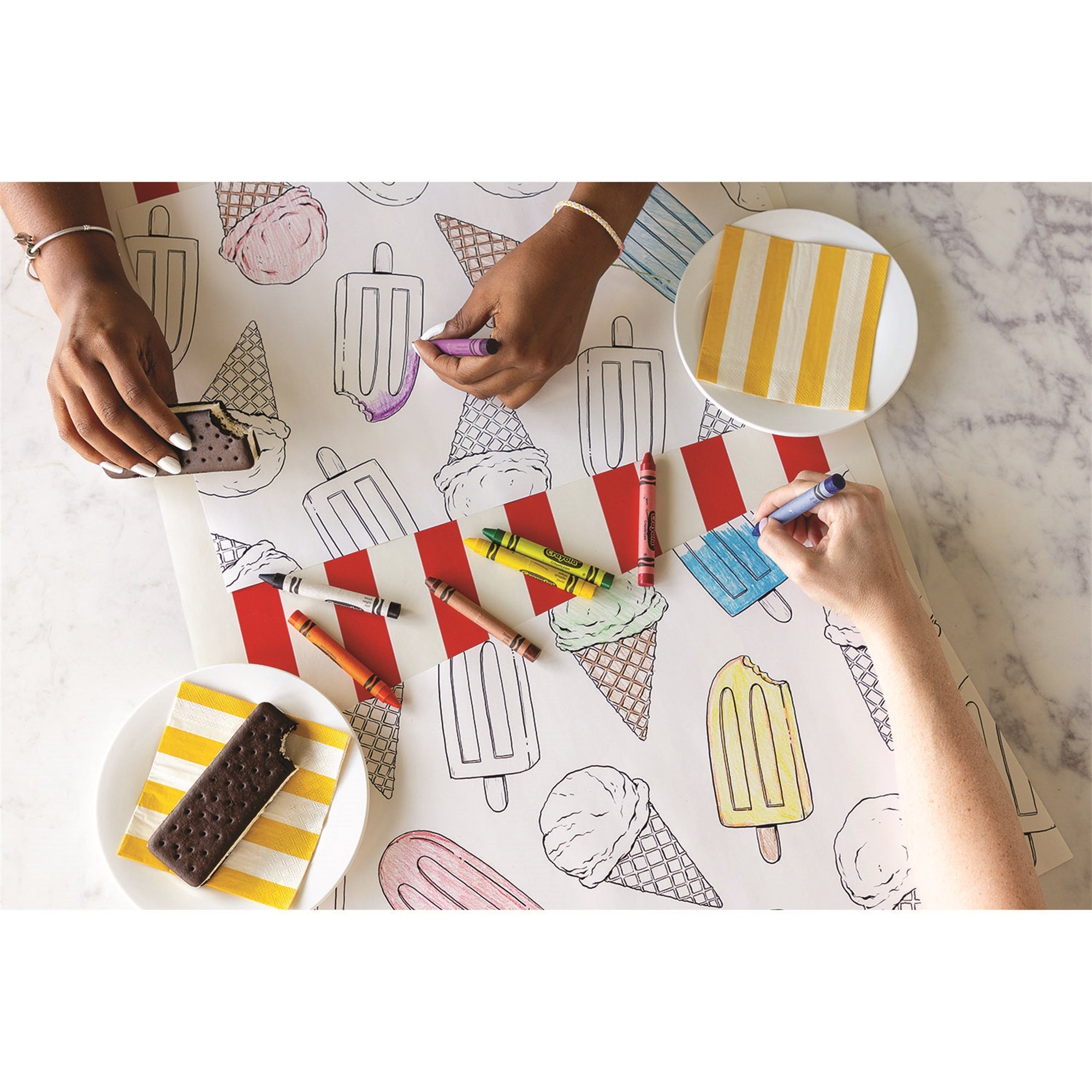 Coloring Summer Treats Placemat