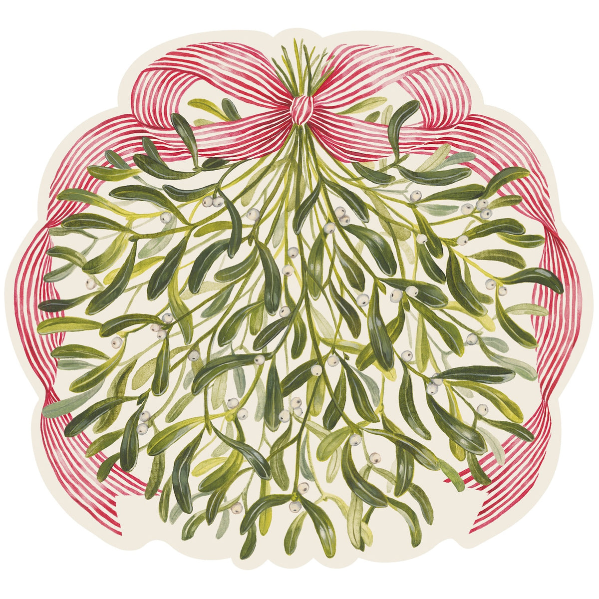 Die-Cut Mistletoe Placemat