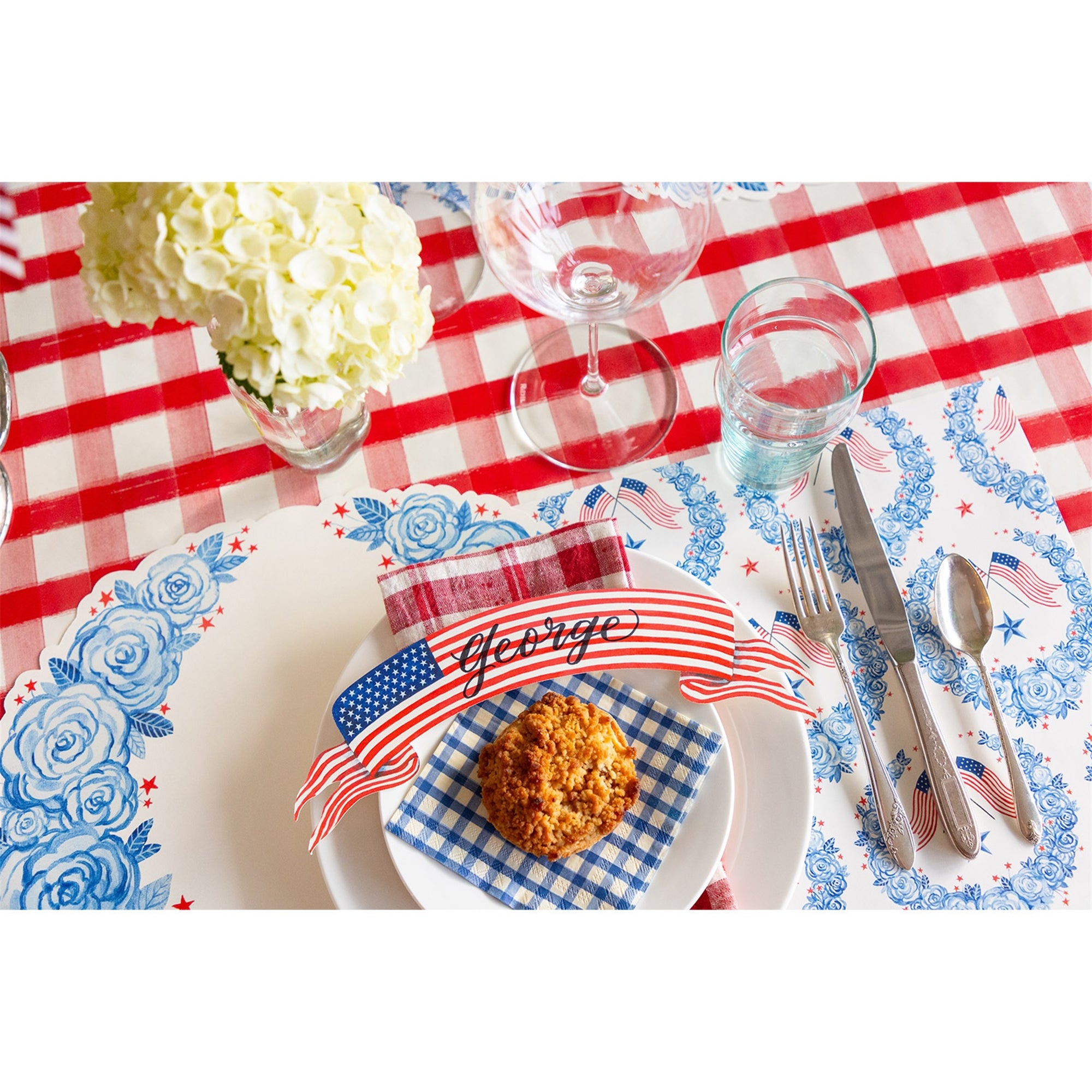 American Flag Banner Table Accent
