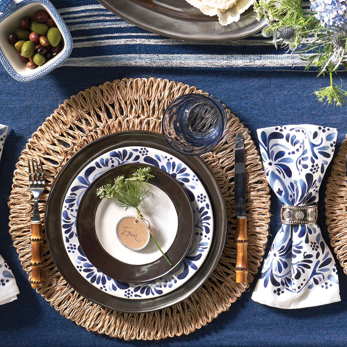 Iberian Journey Indigo Napkins - Set of 4