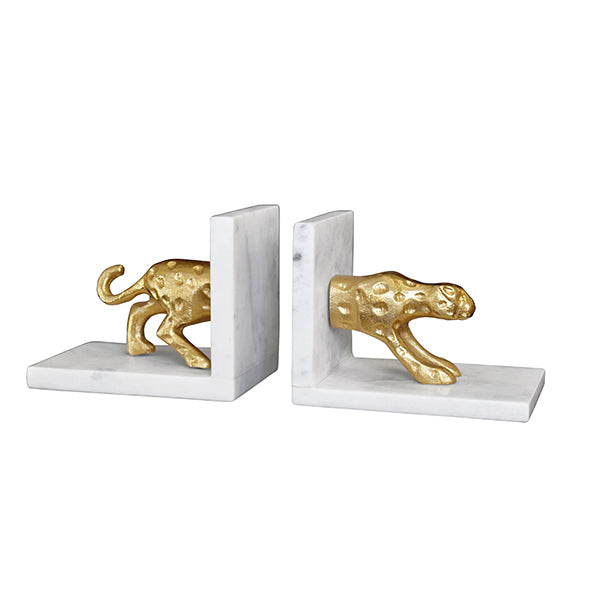 LEON - Leopard Marble Bookends