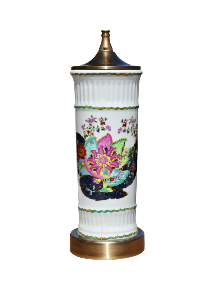 Porcelain Tobacco Leaf Vase Lamp