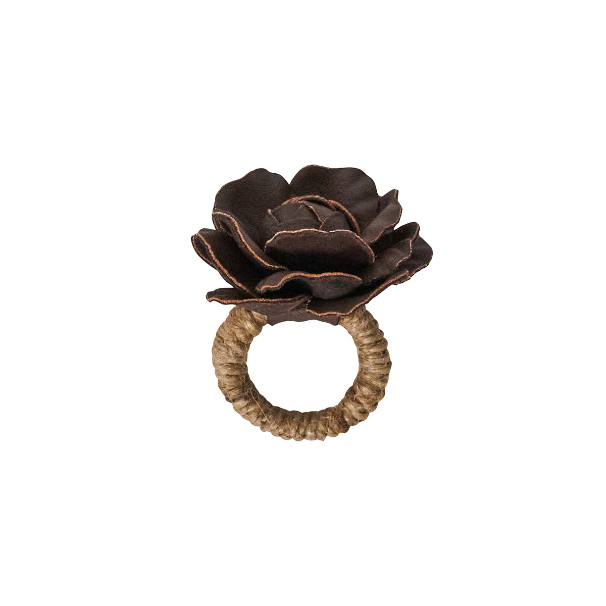 Camellia Napkin Ring - Brown