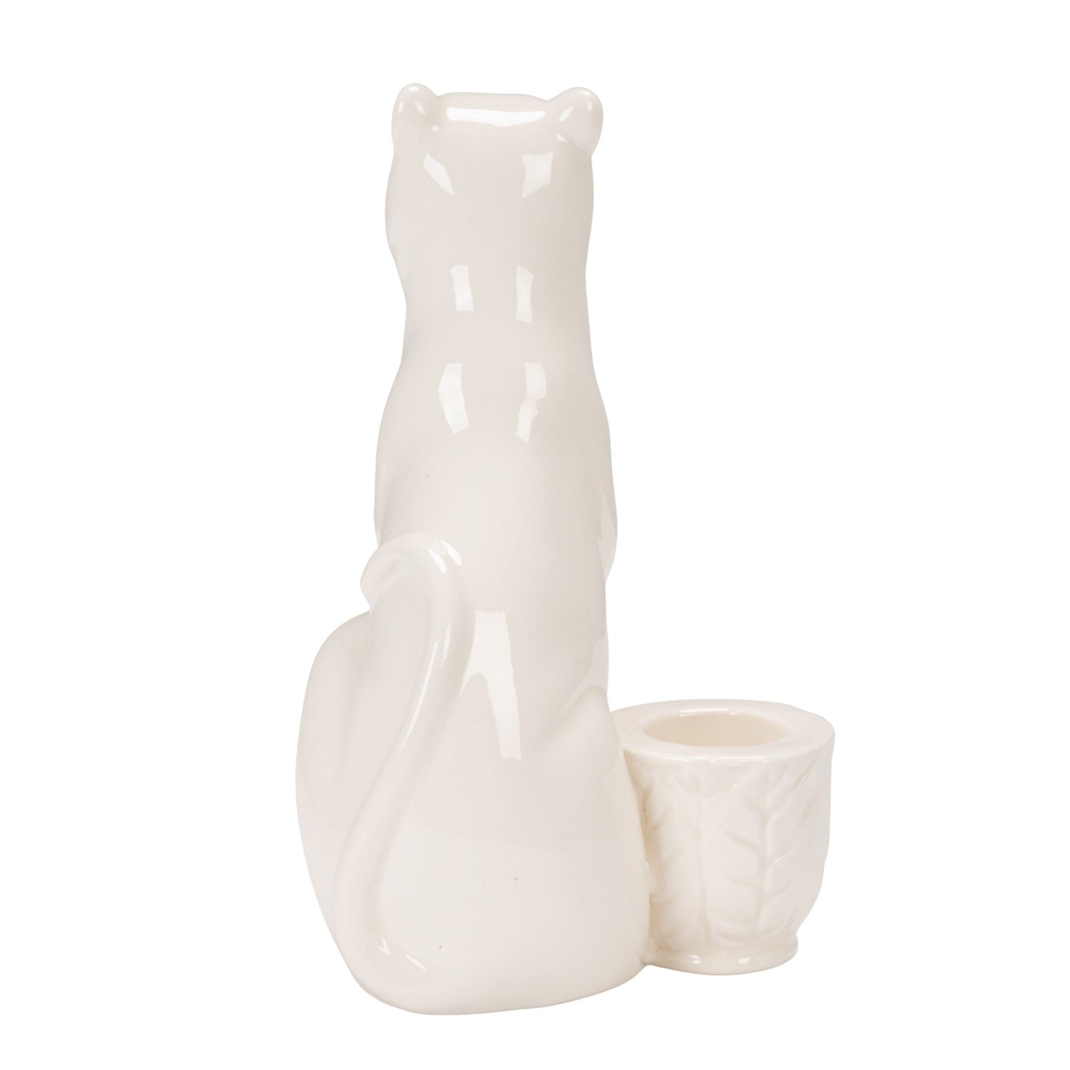 Leopard Stoneware Taper Holder