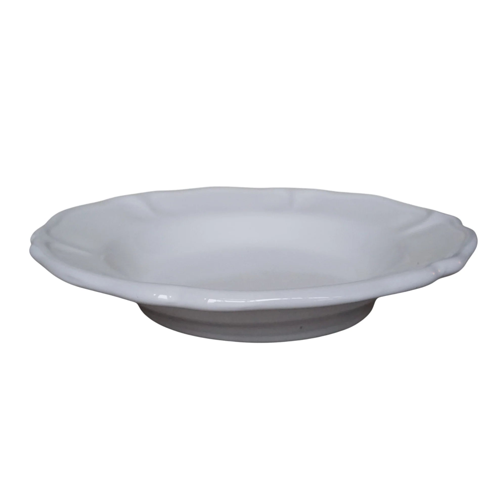 White ceramic bowl on a white background