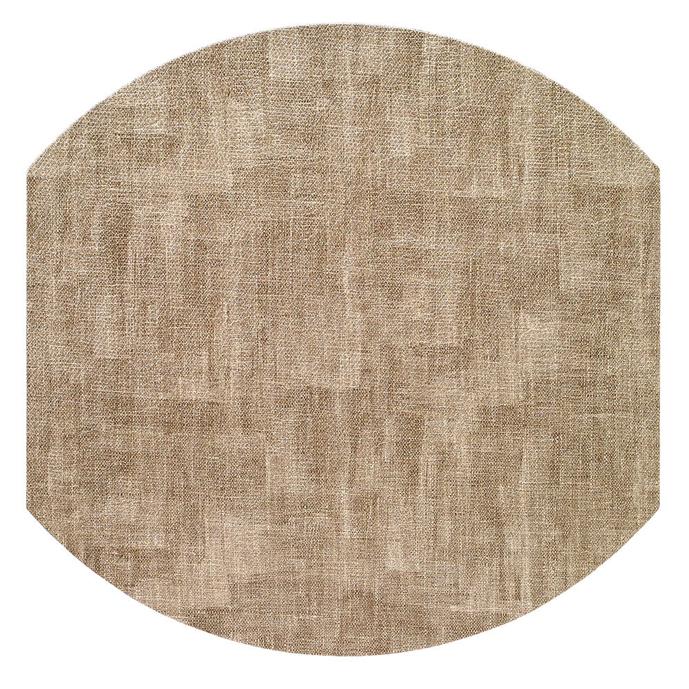 Luster 16" Elliptical Placemats - Sand | Set of 4