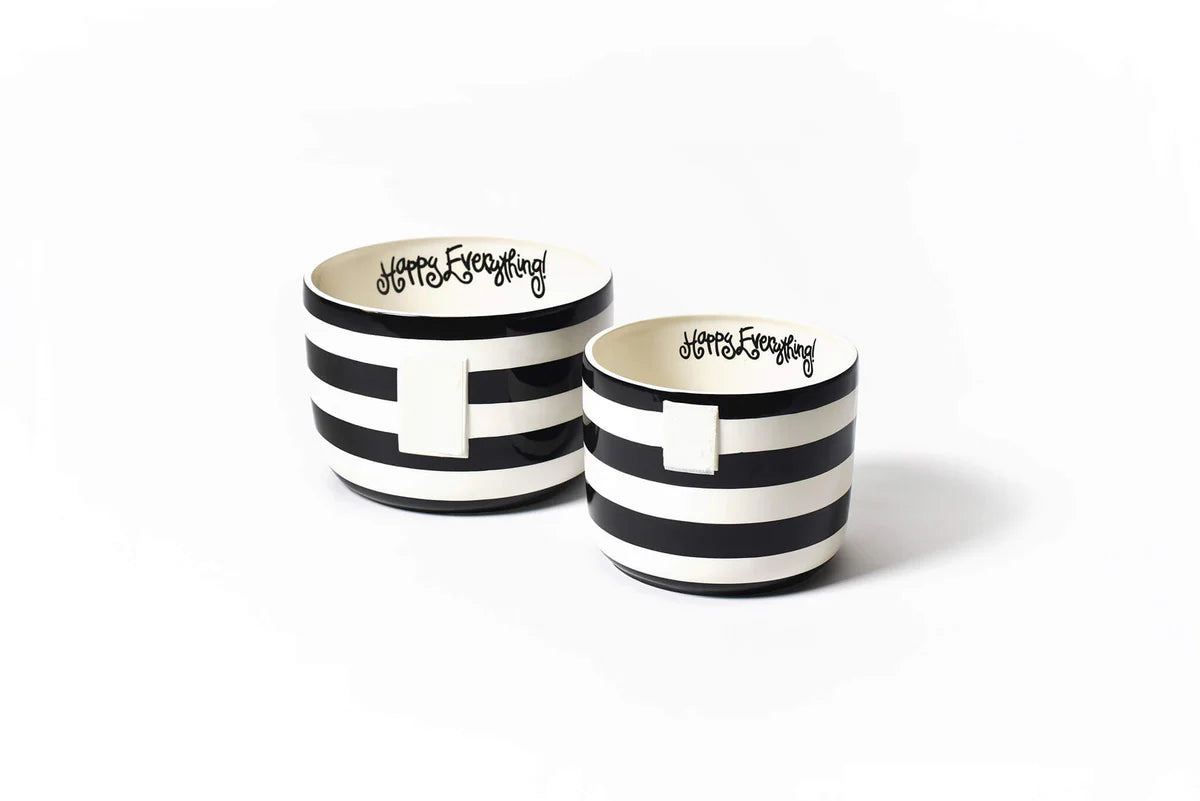 Black Stripe Mini Happy Everything! Bowl