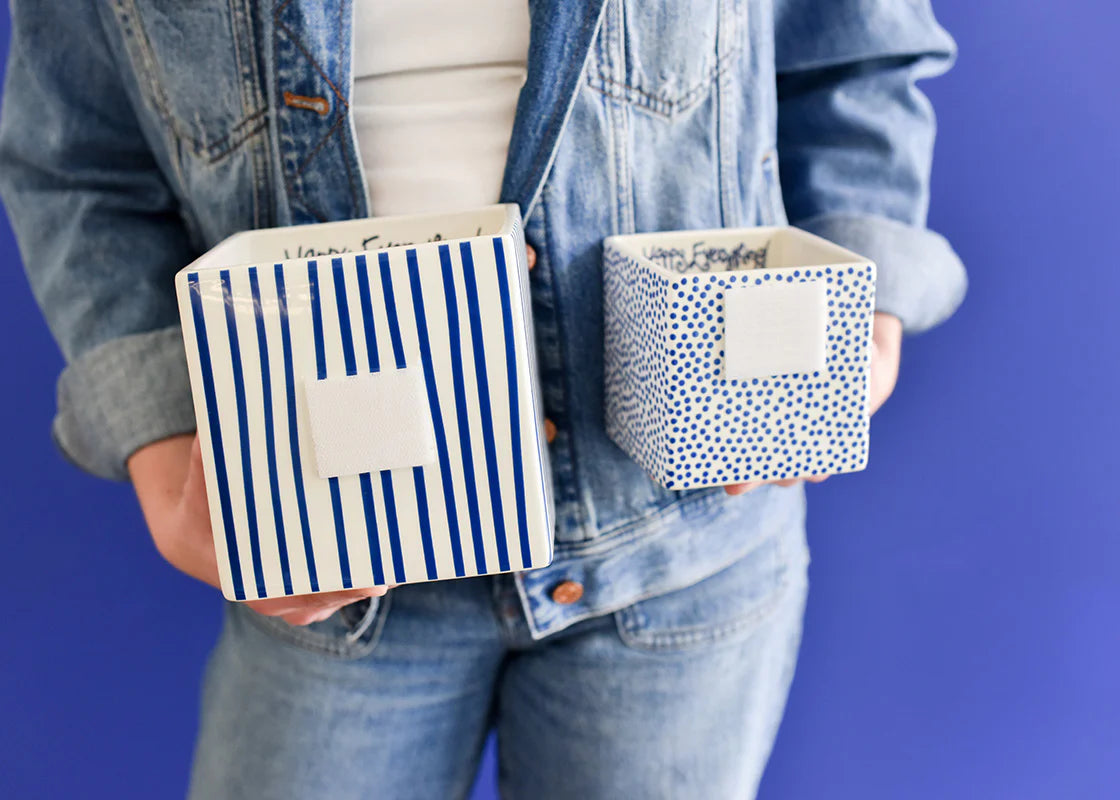 Indigo Small Dot Small Mini Nesting Cube