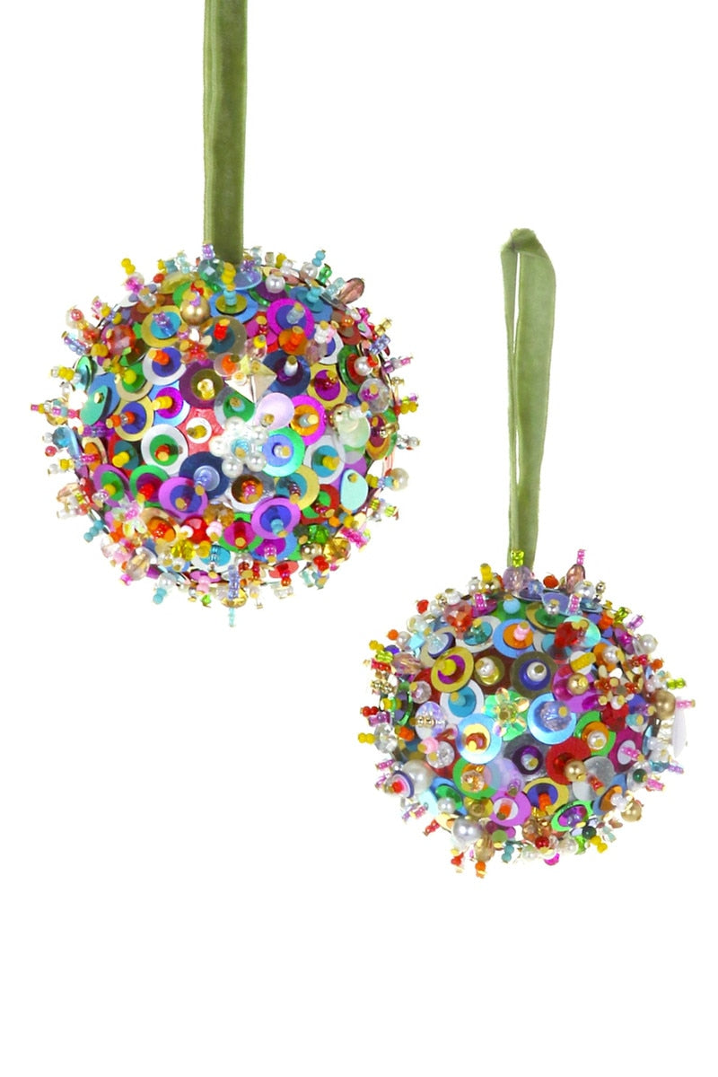 Embroidered Trim Bauble Ornament