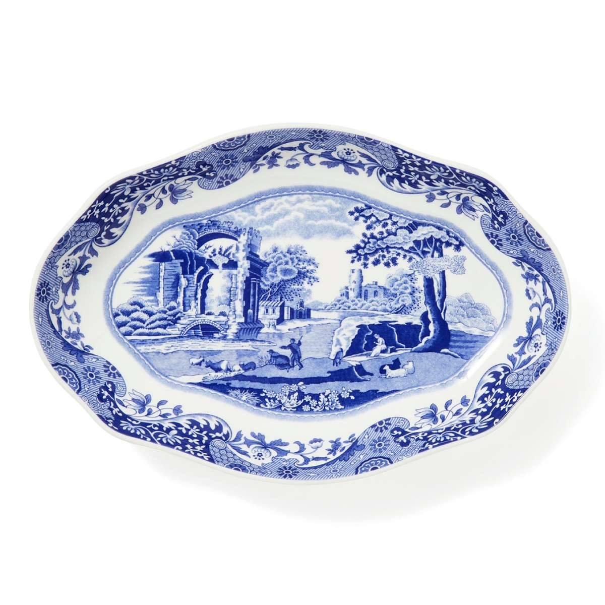 Blue Italian Pickle Dish