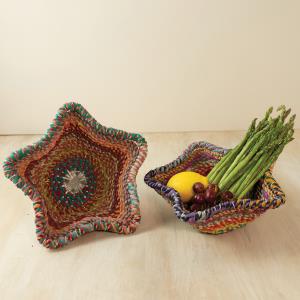 Colored Jute Star Basket