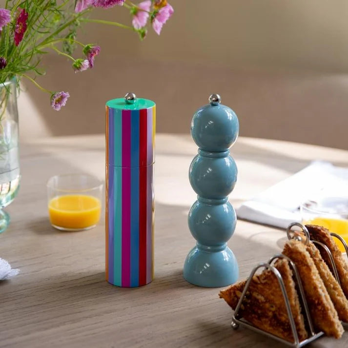 Multicolored Striped Column Salt or Pepper Mill