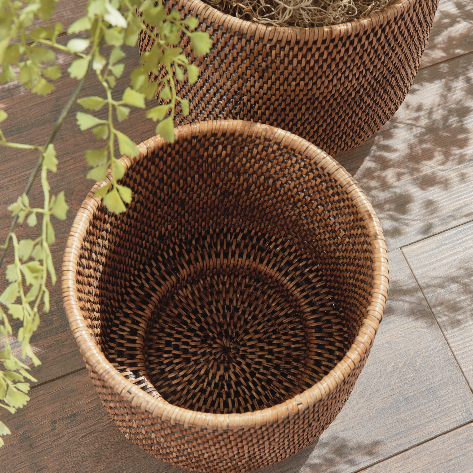 Burma Rattan Cachepot