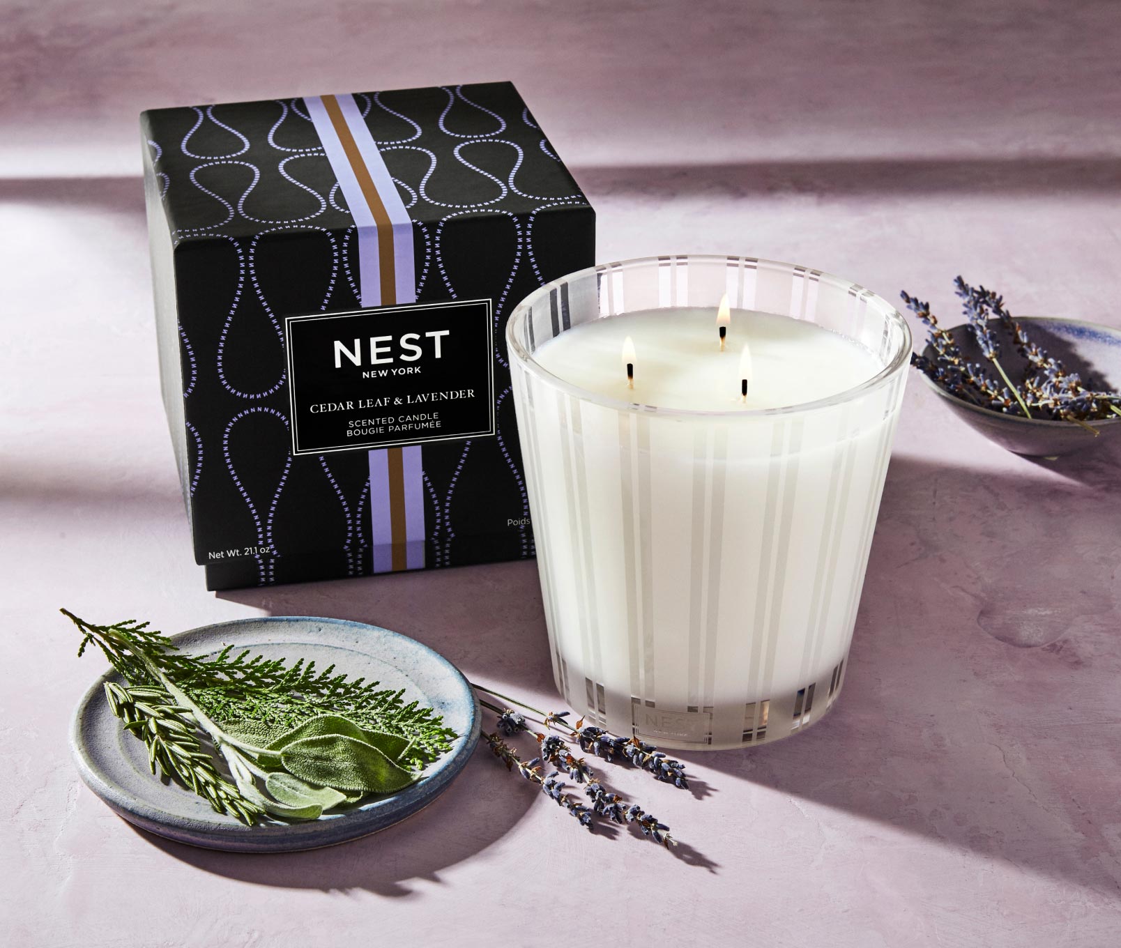 Cedar Leaf & Lavender 3-Wick Candle
