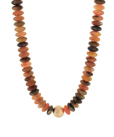 Metal Ball & Rondelle Beads Necklace