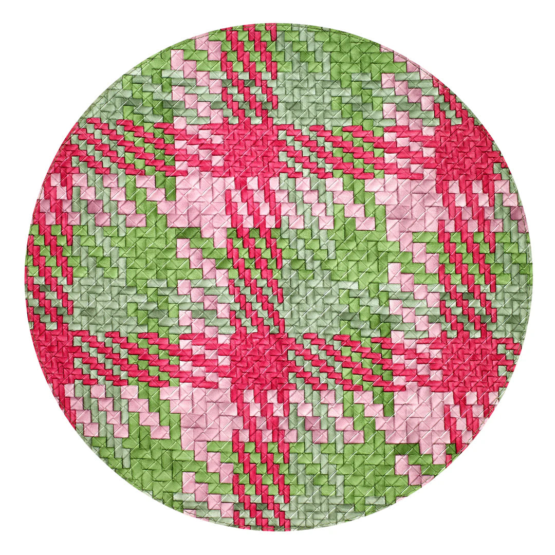 Nantucket Placemats - Green/Pink | Set of 4