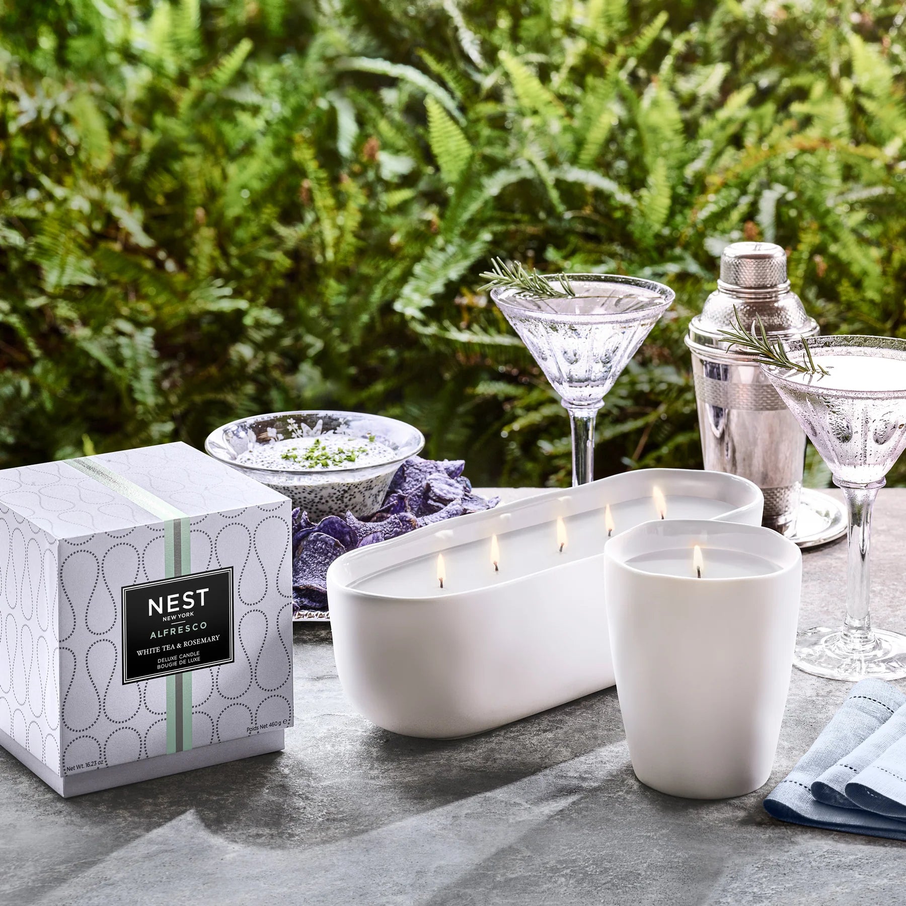 White Tea and Rosemary Deluxe Candle