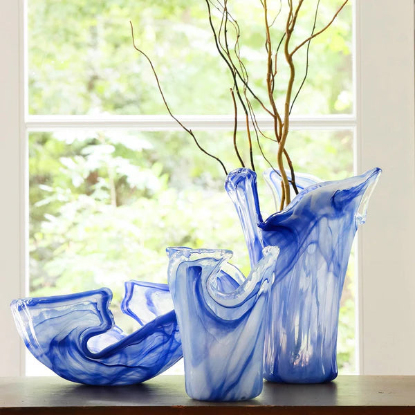 Onda Glass Large Cobalt Vase