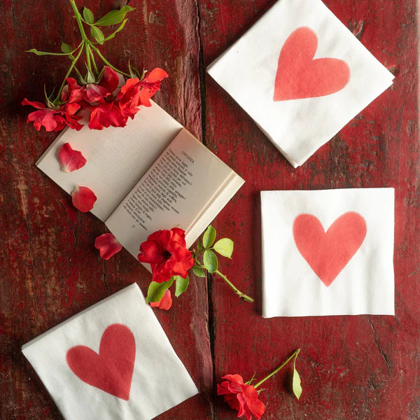Papersoft Napkins Heart Cocktail Napkins (Pack of 20)