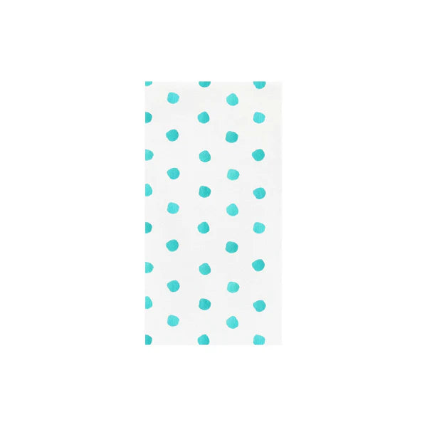 Papersoft Napkins Dot Aqua Guest Towels (Pack of 20)