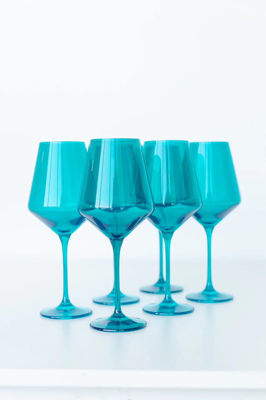 Estelle Wine Stemware - Bundle - Teal
