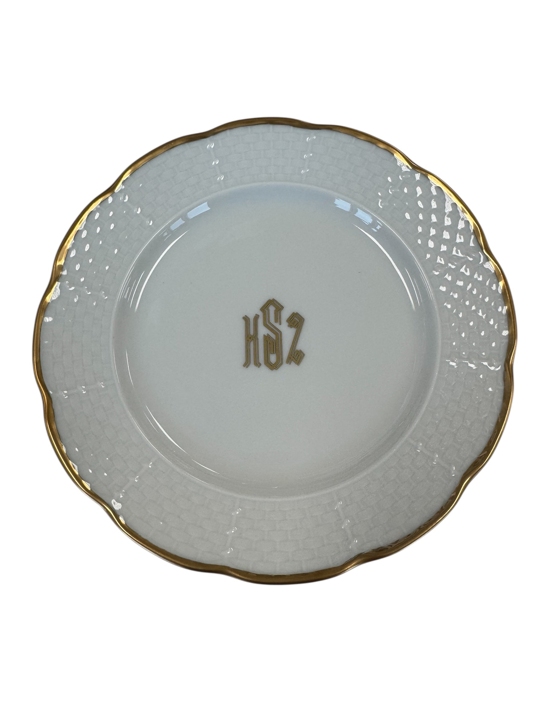 Sea Island Gold Monogrammed Bread and Butter Plate - KSZ